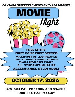 Movie night flyer